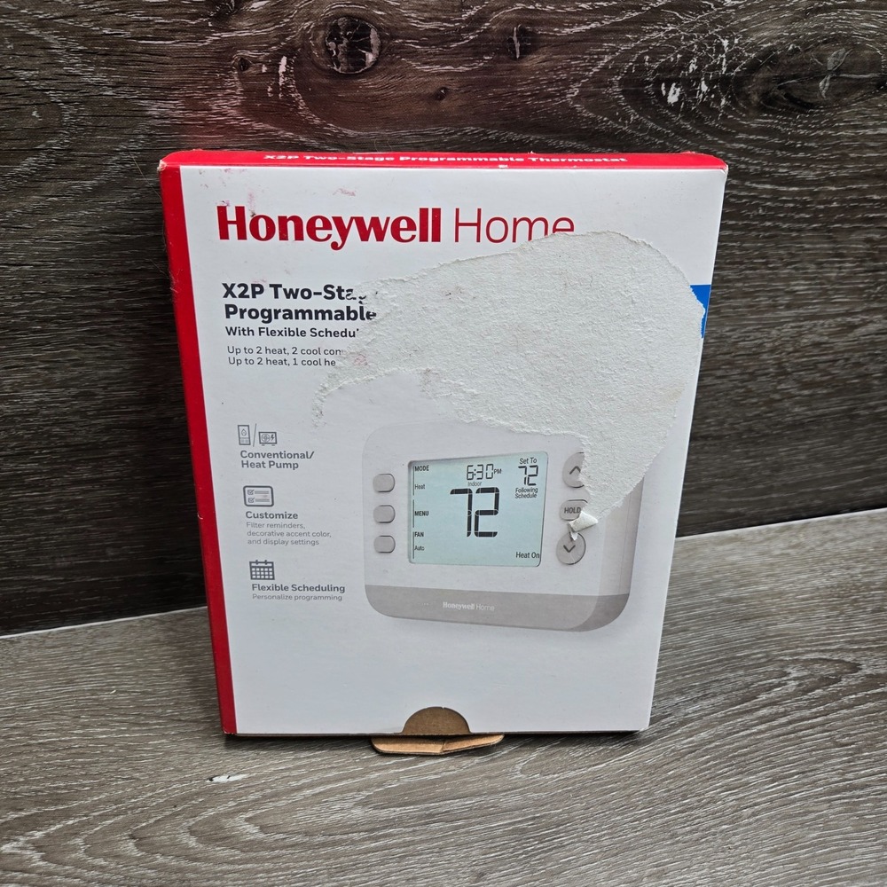Honeywell Home RTH221B X2P Two-Stage Programmable Thermostat w/ Box and Manual
